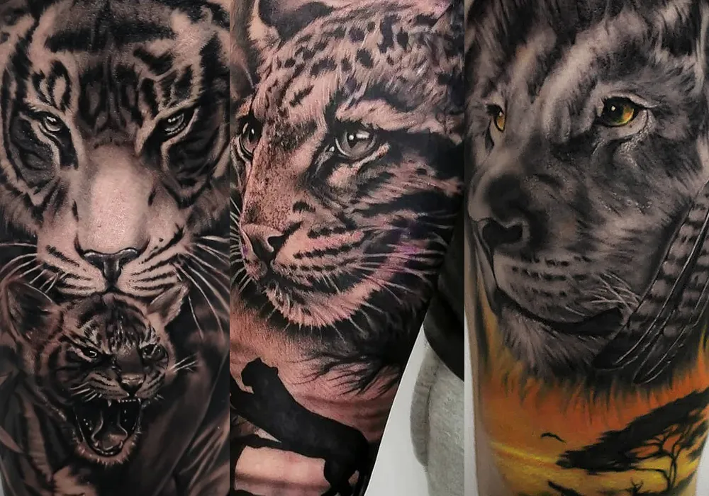 Los Mejores Tatuajes de Tigres y Leones en Barcelona | Steel of Doom