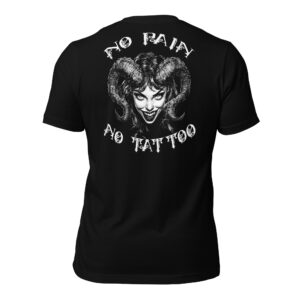 Camiseta Negra con Tattoo Medusa No Pain No Tattoo